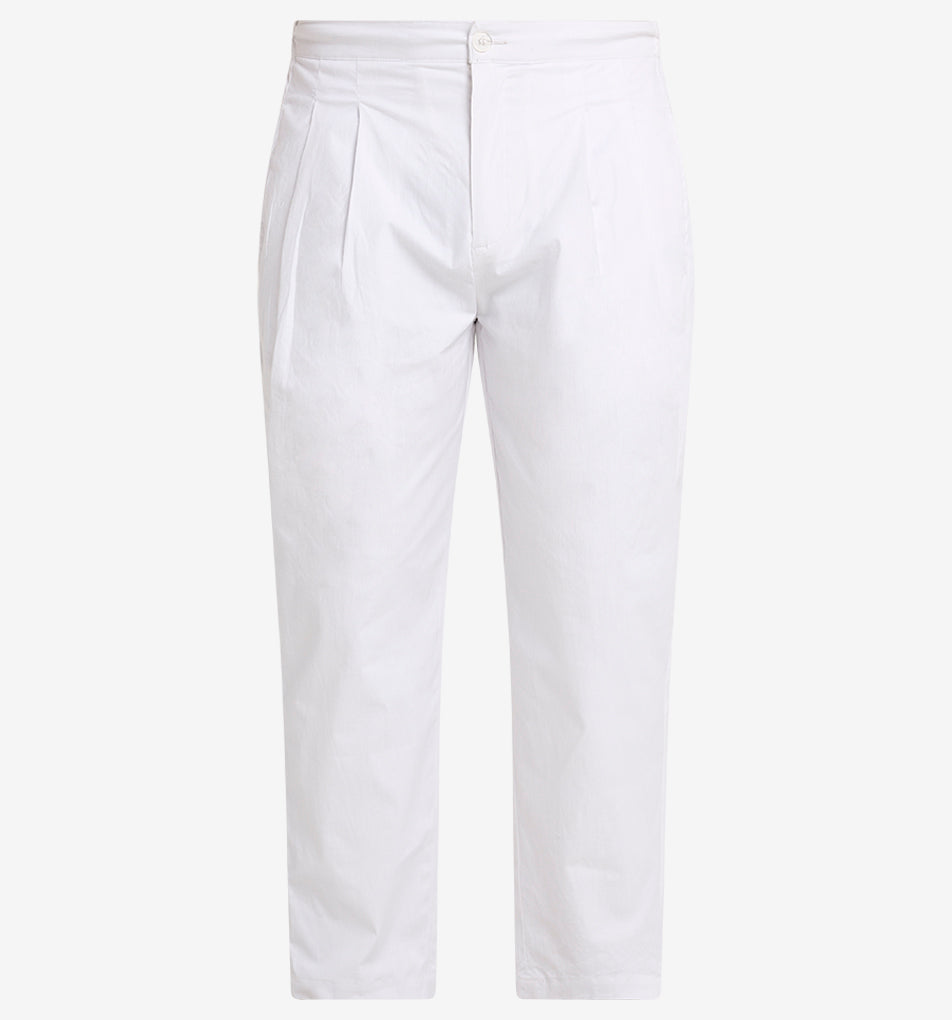 MAHAL Premium White Pleated Relaxed Fit Pajama Pant