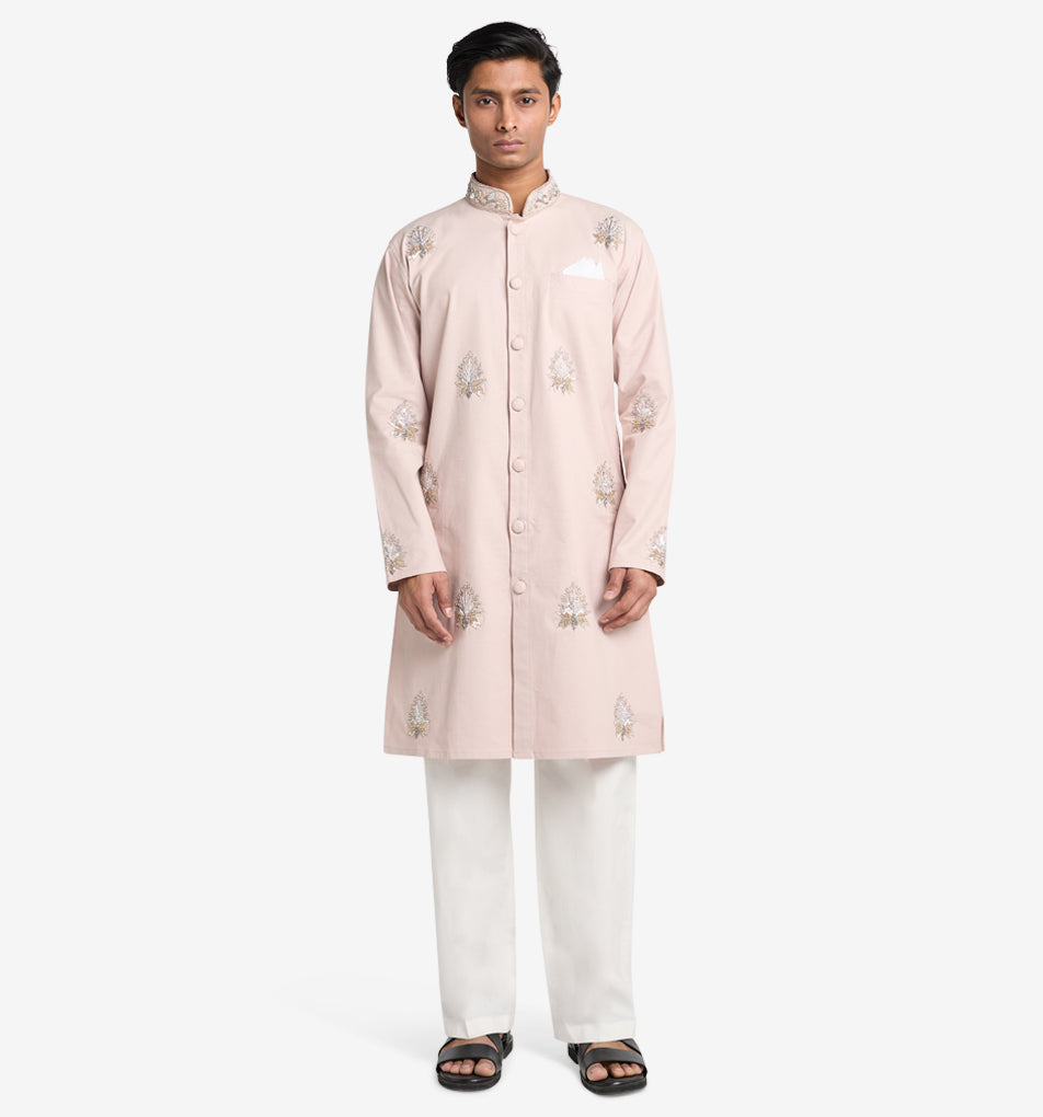 MAHAL Zamindar Blush Zardozi Sherwani Panjabi