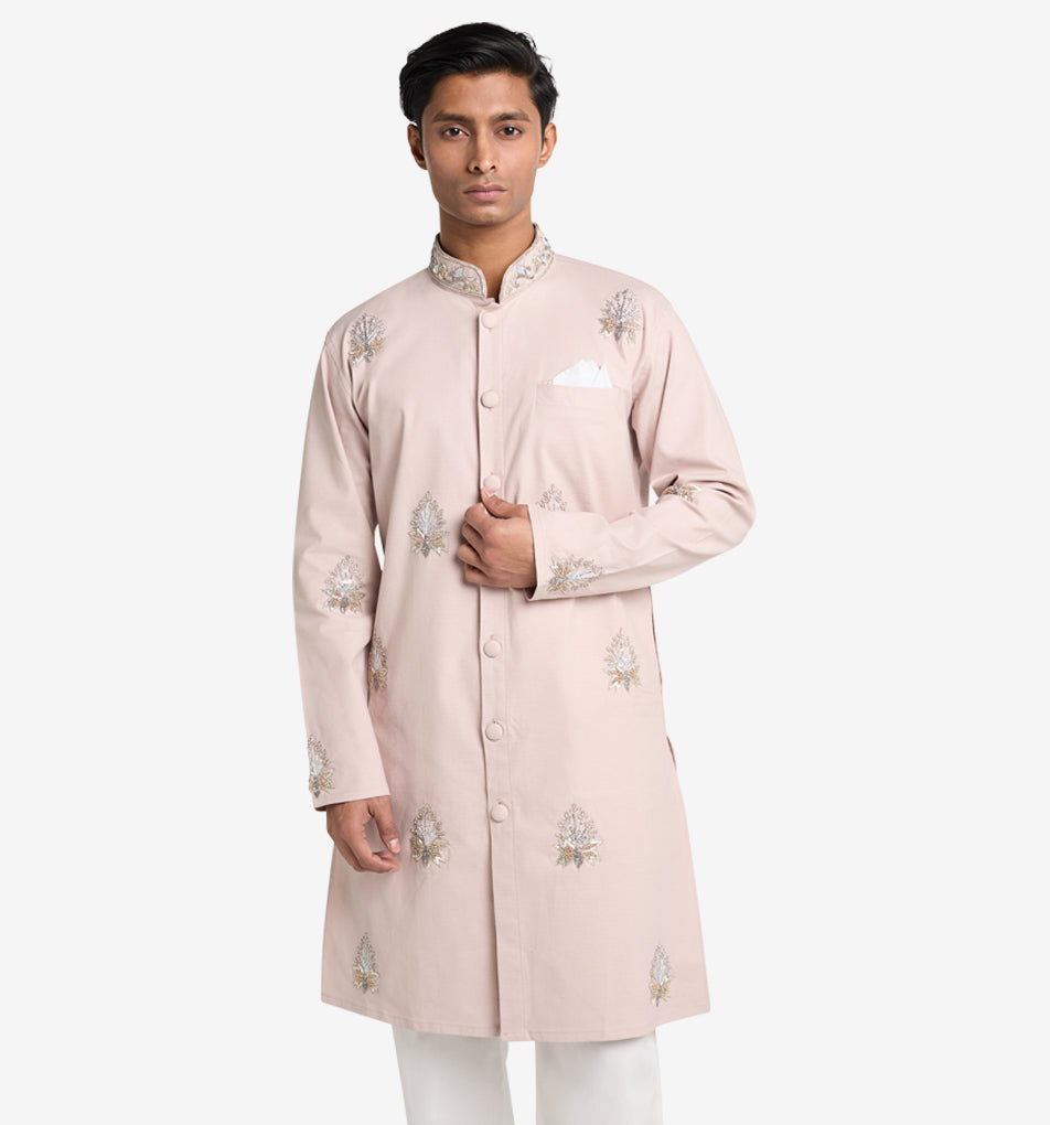 MAHAL Zamindar Blush Zardozi Sherwani Panjabi