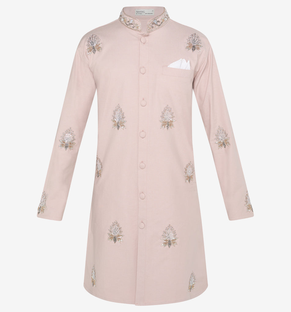 MAHAL Zamindar Blush Zardozi Sherwani Panjabi