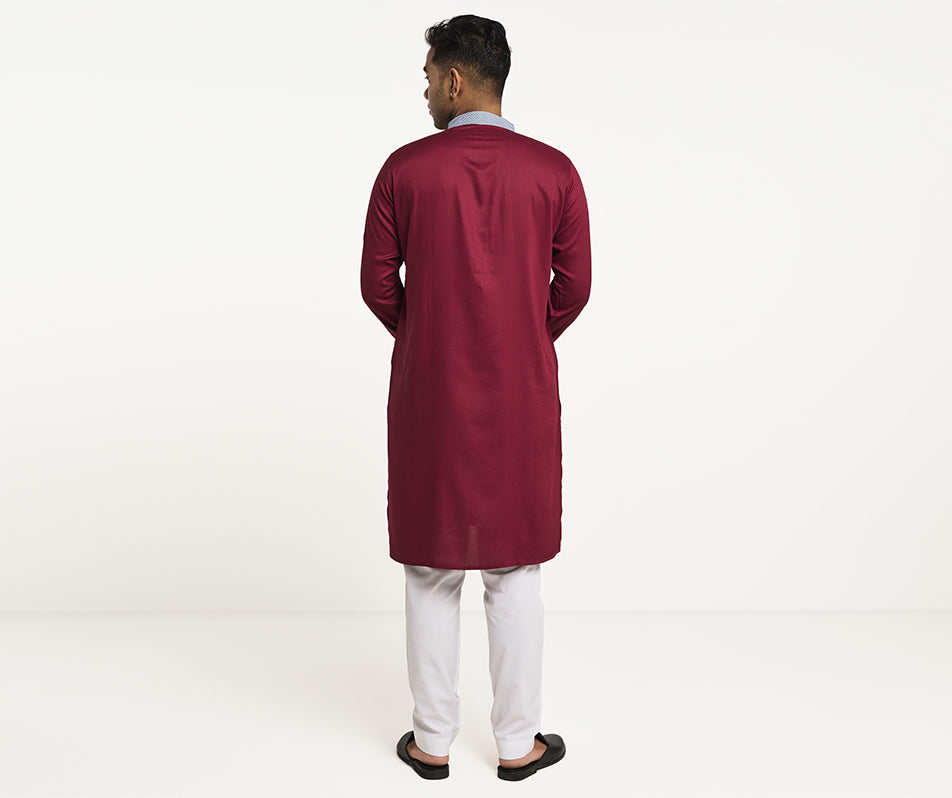 MAHAL Crimson Red Panjabi