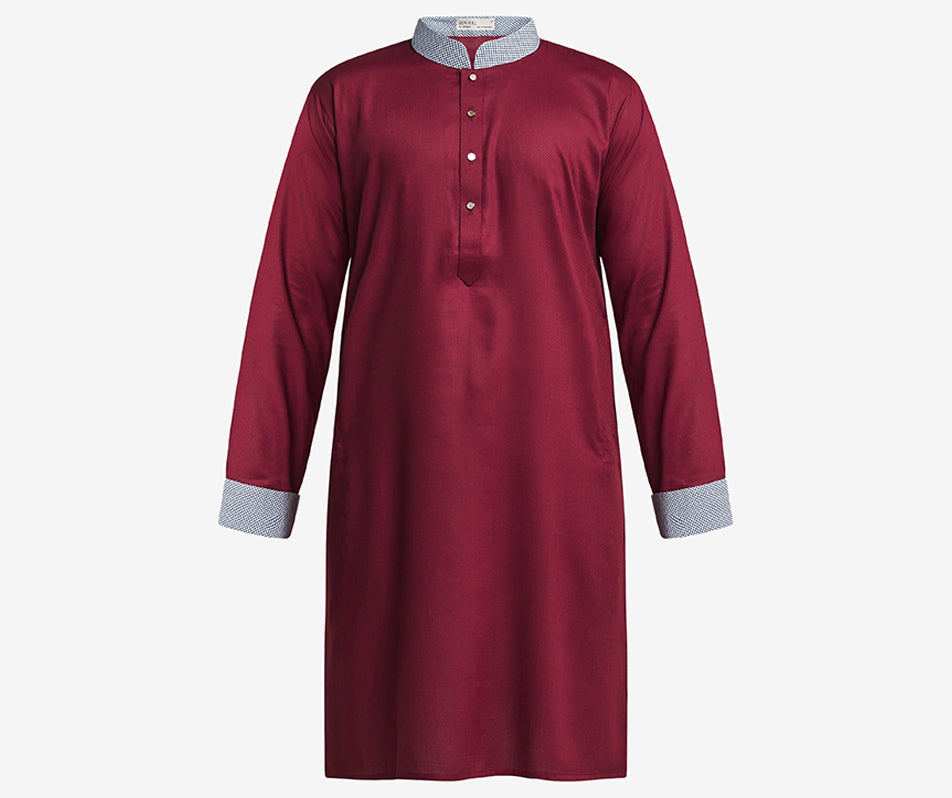 MAHAL Crimson Red Panjabi