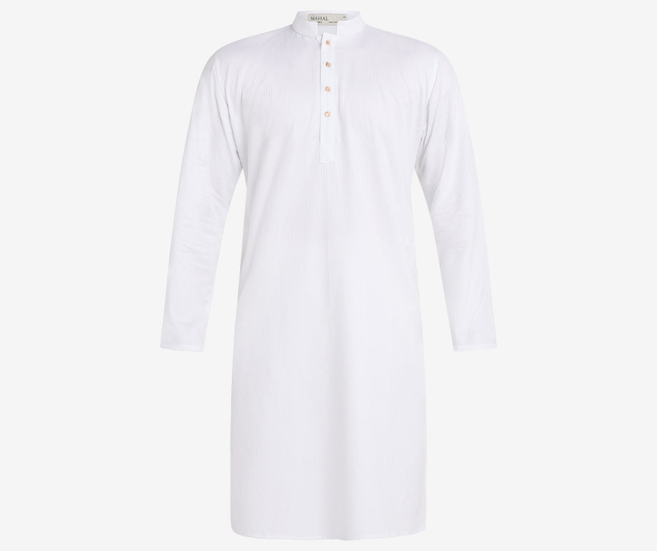 MAHAL Classic White Mandarin Panjabi