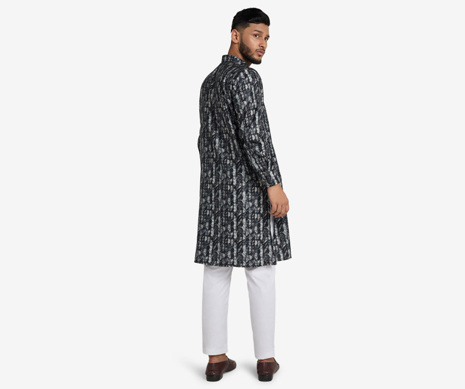 MAHAL Stormy Seas Printed Panjabi