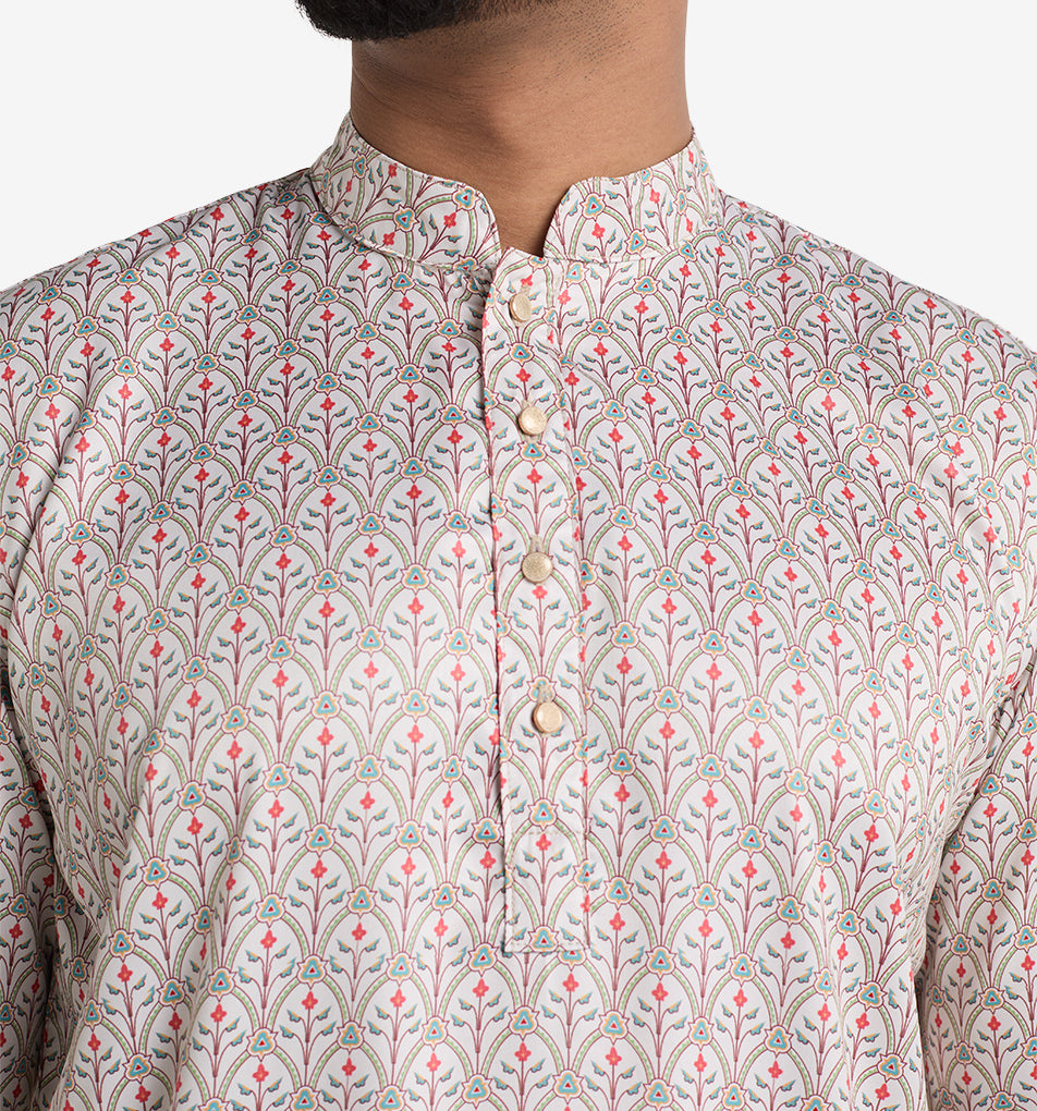 MAHAL Exclusive Saffron Mirage Panjabi (Wrinkle-Free)