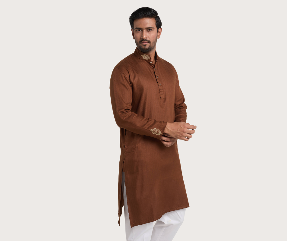 MAHAL Exclusive Copper Heritage Embroidered Panjabi