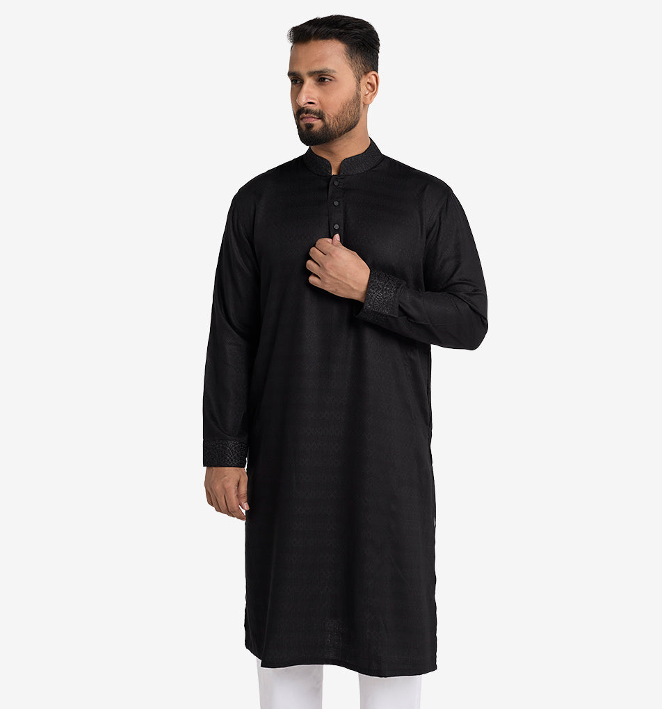 MAHAL Dentelle Noir Panjabi