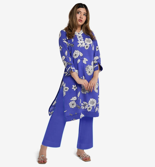 MAHAL Amethyst Blue Tunic & Pant Co-ord Set