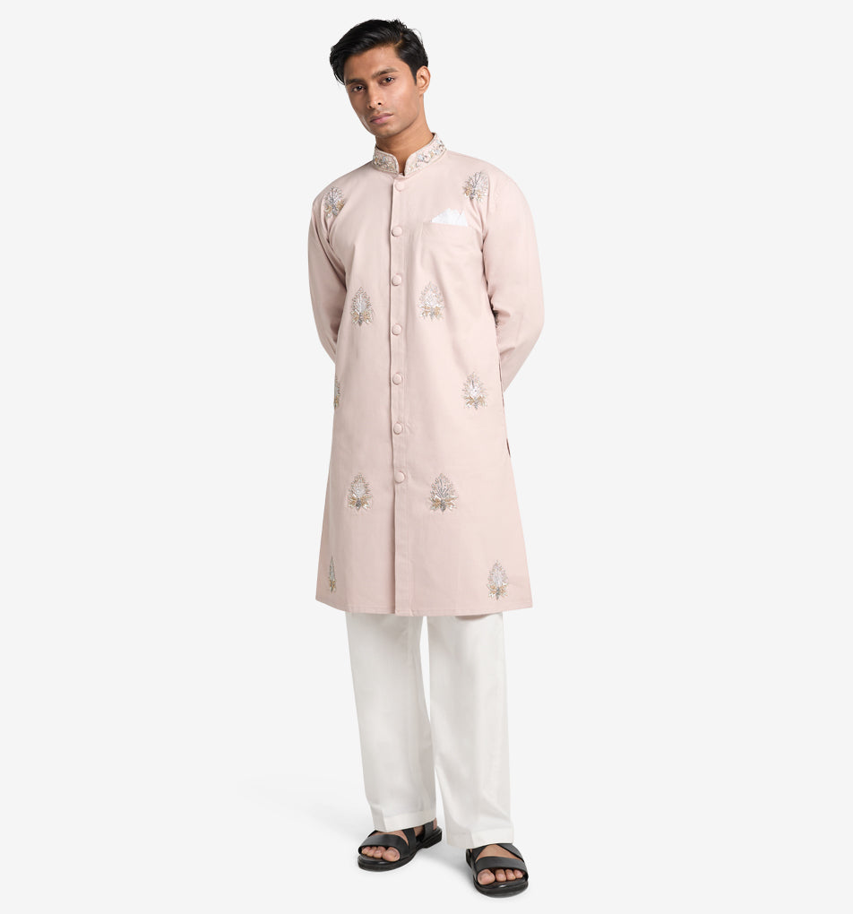 MAHAL Zamindar Blush Zardozi Sherwani Panjabi