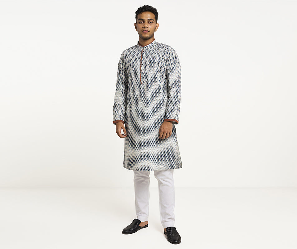 MAHAL Chevron Printed Panjabi