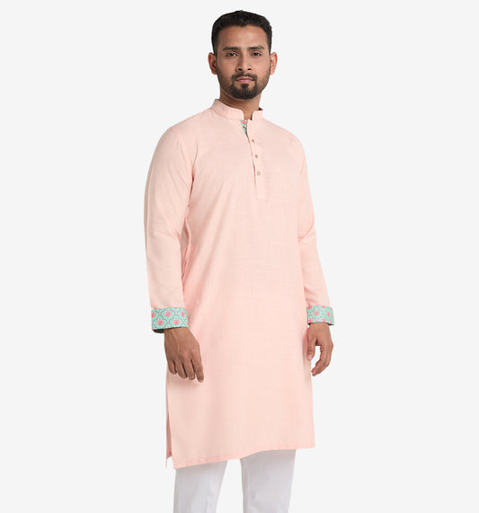 MAHAL Flamingo Pink Lotus Panjabi