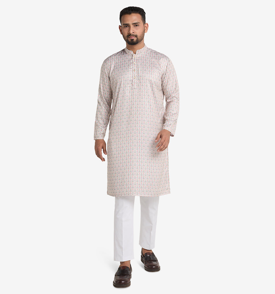 MAHAL Exclusive Saffron Mirage Panjabi (Wrinkle-Free)