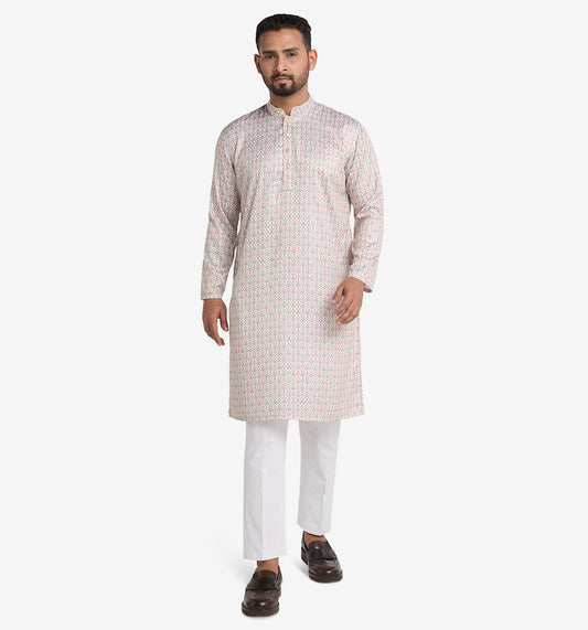 MAHAL Exclusive Saffron Mirage Panjabi (Wrinkle-Free)
