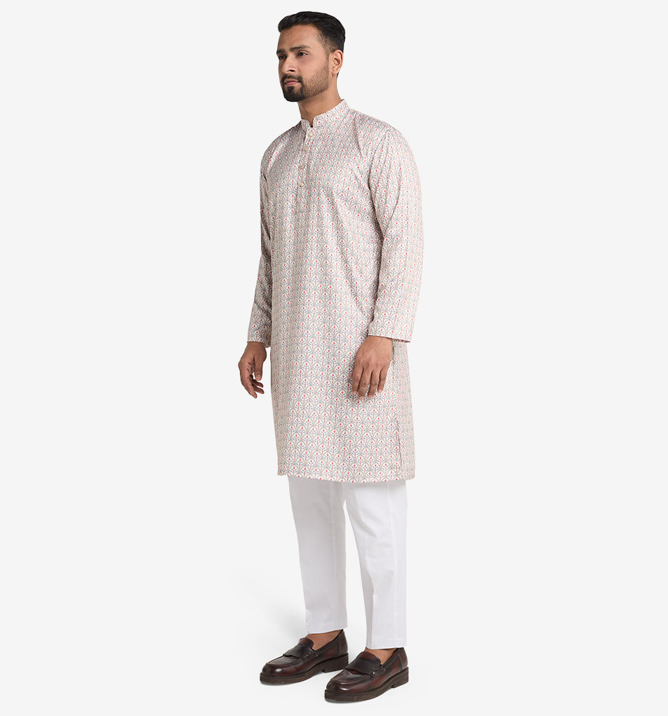 MAHAL Exclusive Saffron Mirage Panjabi (Wrinkle-Free)